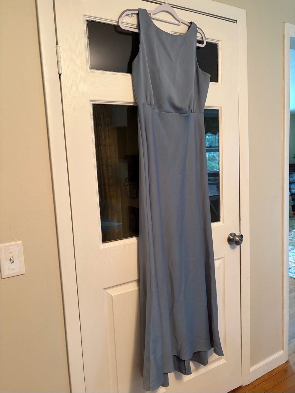 BHLDN Dusty Blue Sleeveless Maxi Dress